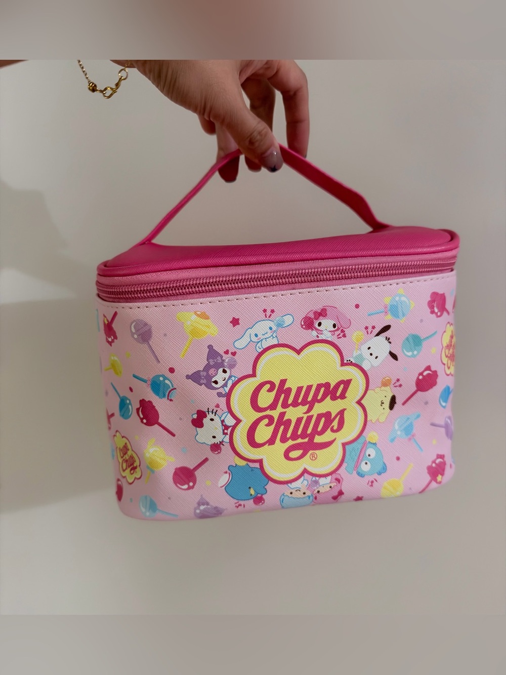 Sanrio Chupa Chups lollipop cosmetic bag